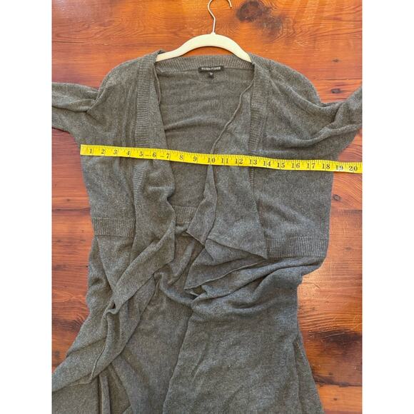 Eileen Fisher Dark Gray Knit Long Sleeve Open Front Waterfall Cardigan Sz M - Picture 7 of 7